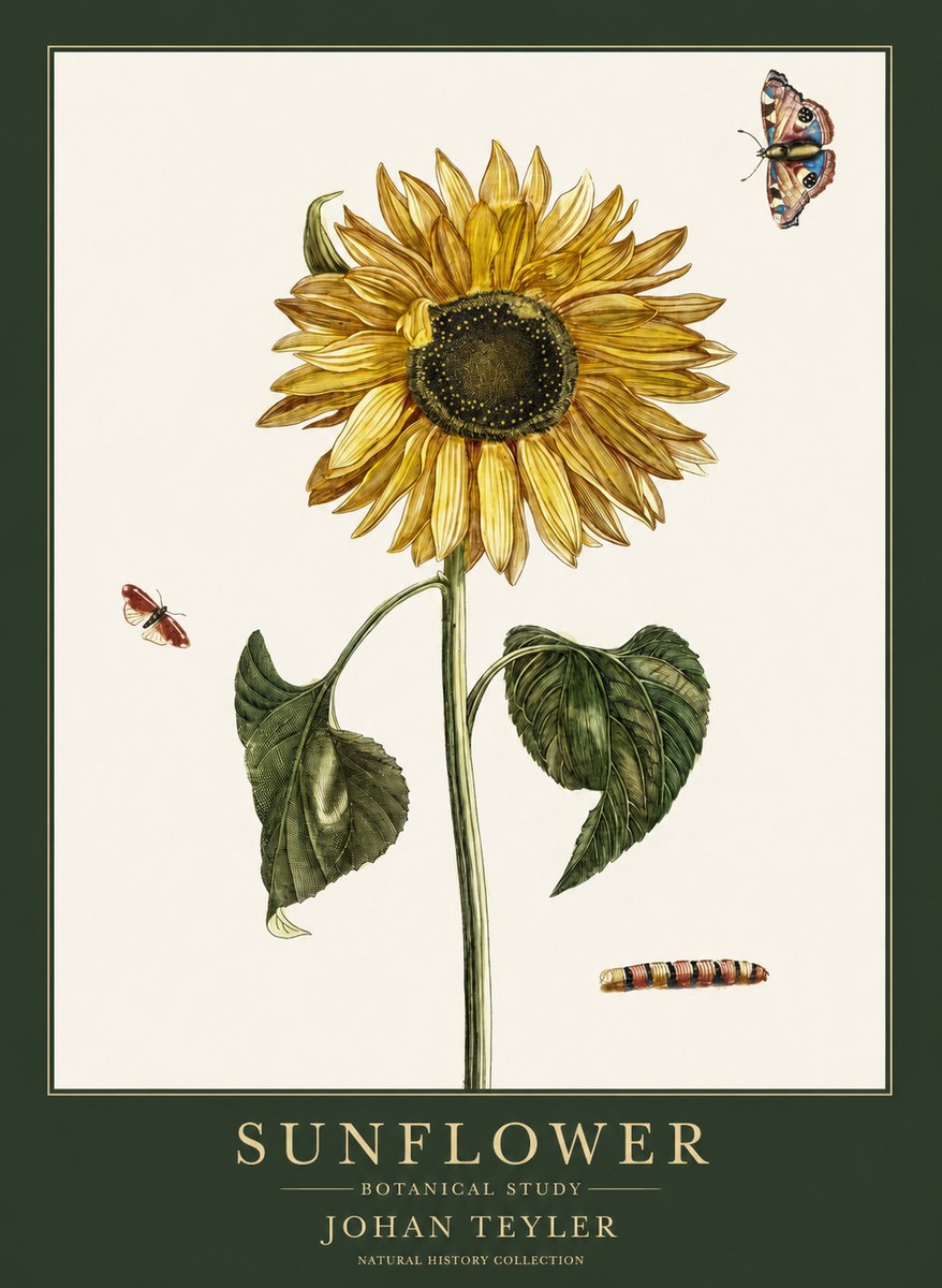 Johan Teyler Sunflower with Insects No6 - Plakat