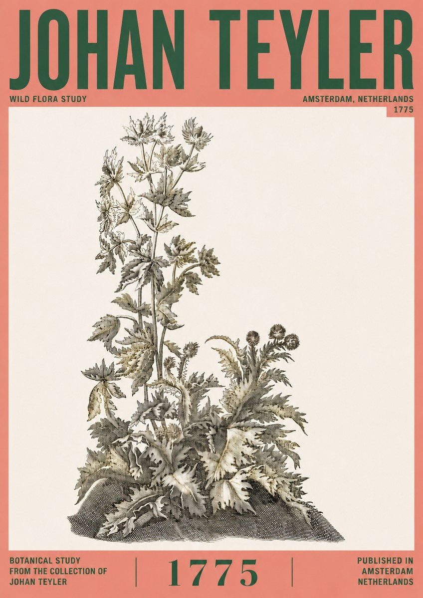 Johan Teyler Wild Flora Study No6 - Plakat