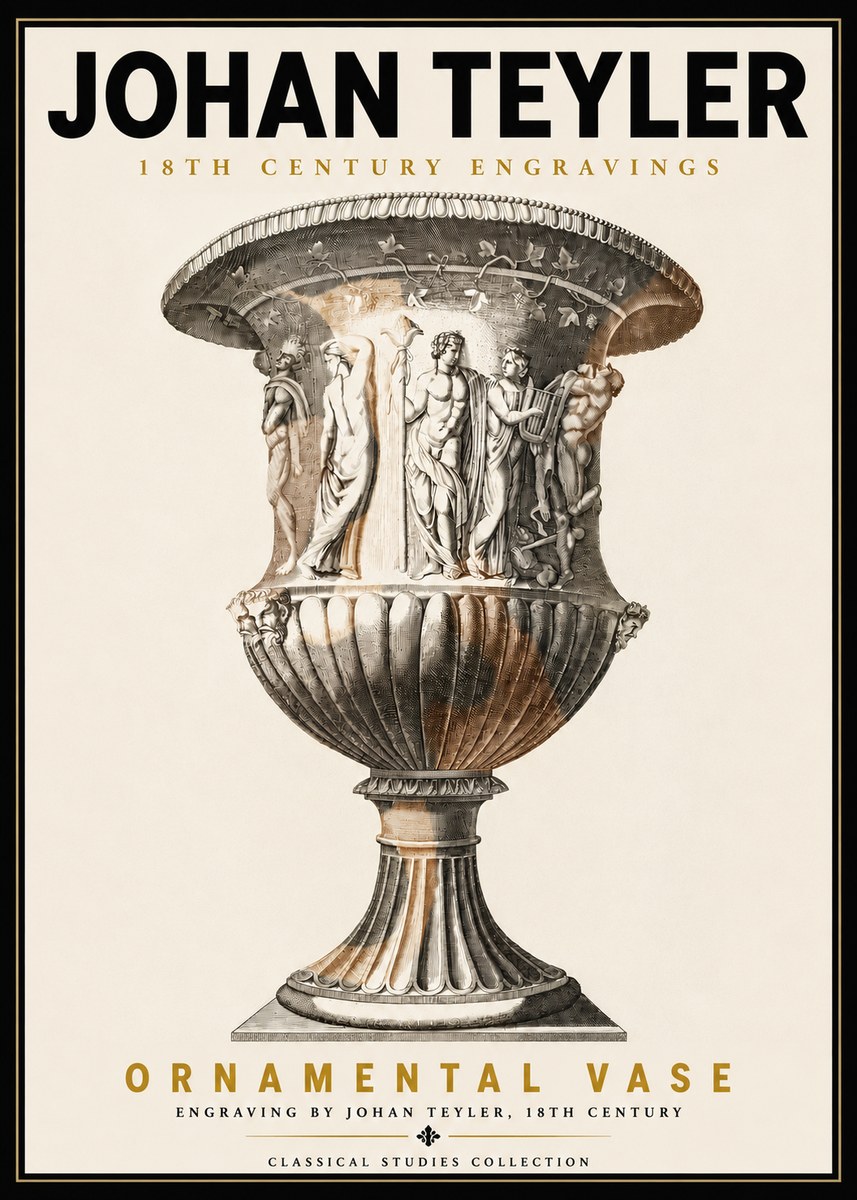 Johan Teyler Ornamental Vase II No5 - Plakat
