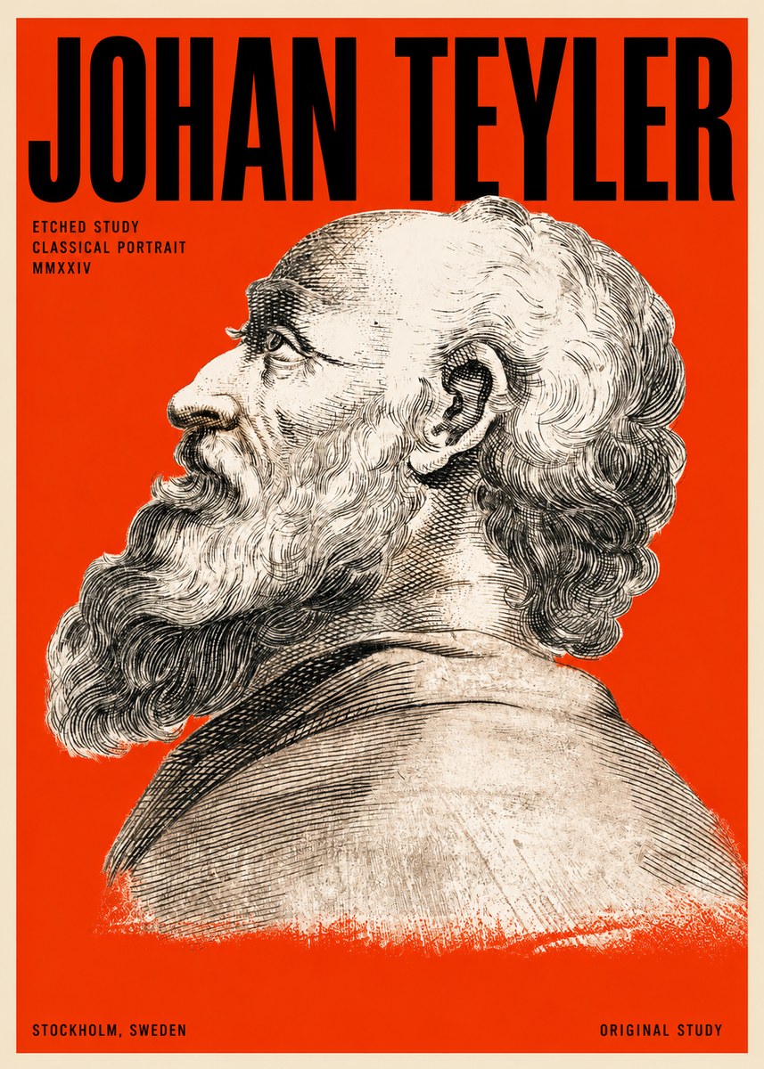 Johan Teyler Profile Study No2 - Plakat