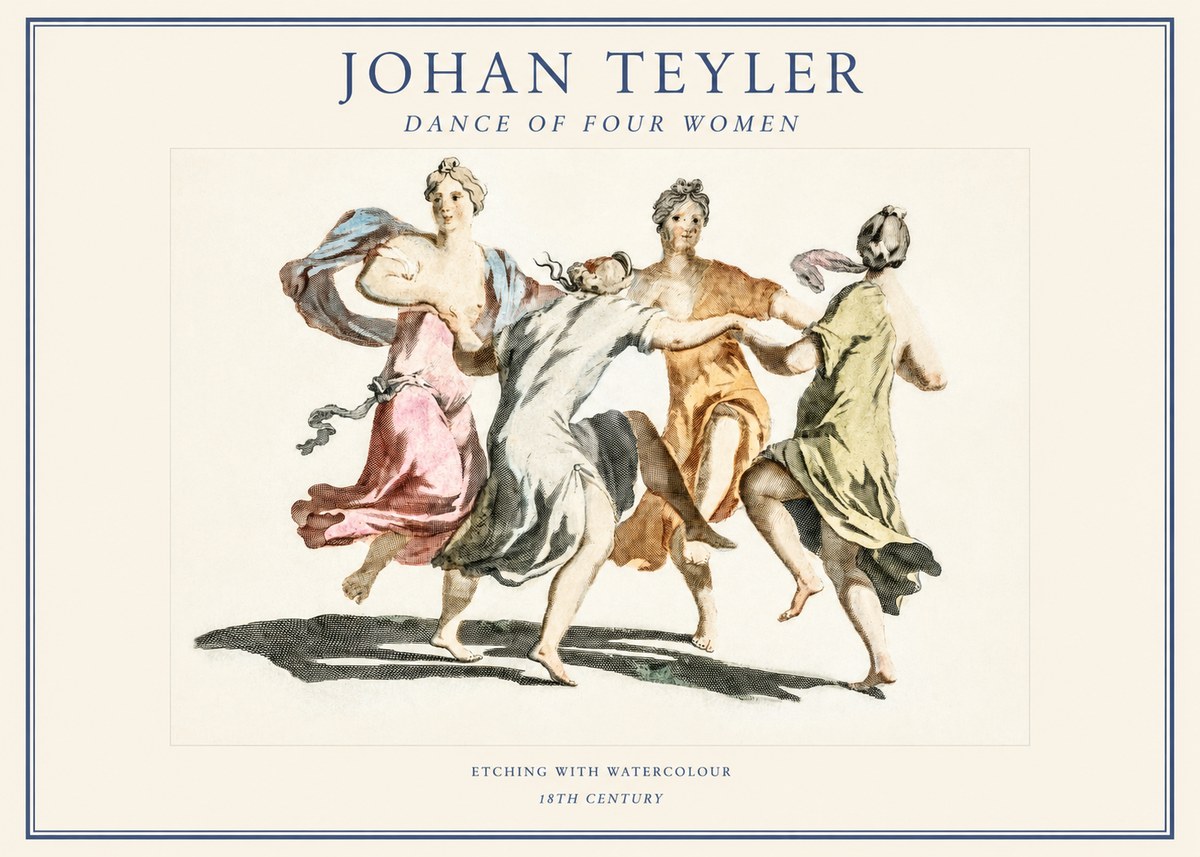 Johan Teyler Dance of Four Women No1 - Plakat
