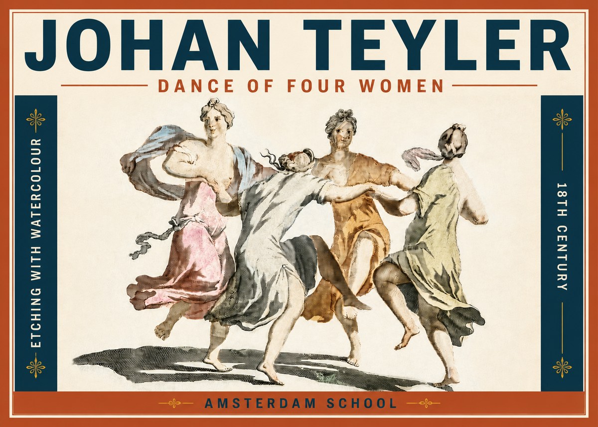 Johan Teyler Dance of Four Women No5 - Plakat
