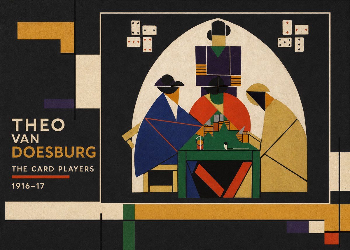 Theo van Doesburg The Card Players No2 - Plakat