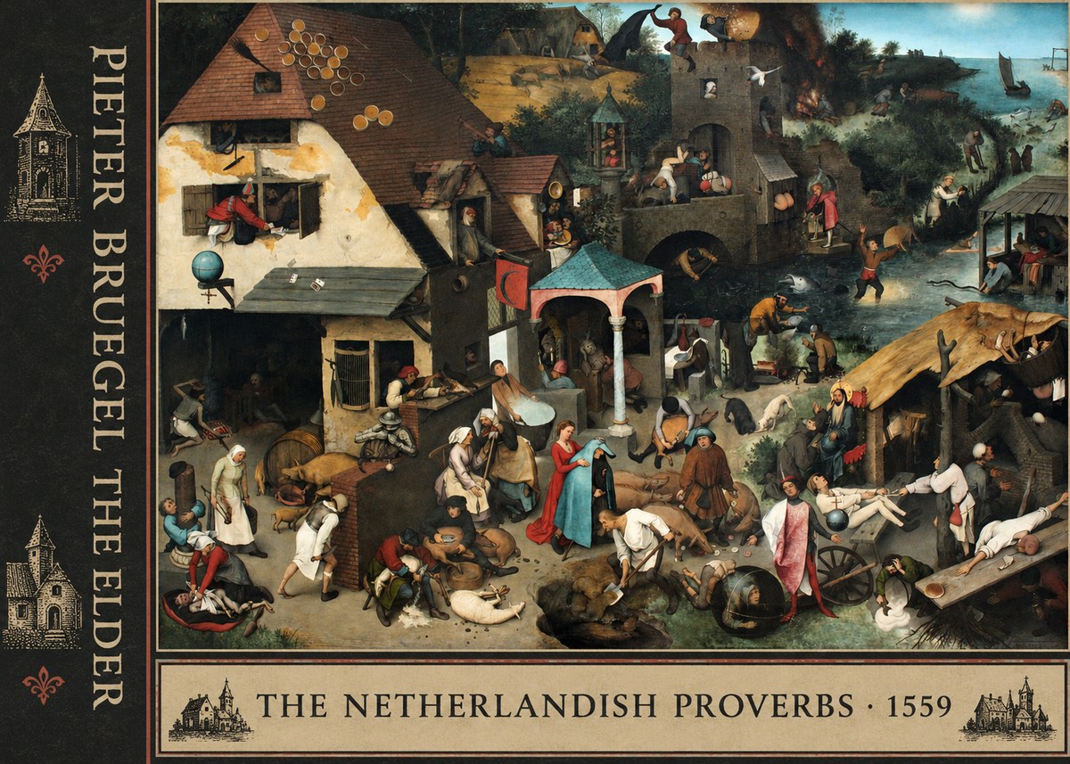 Pieter Bruegel The Netherlandish Proverbs II No2 - Plakat