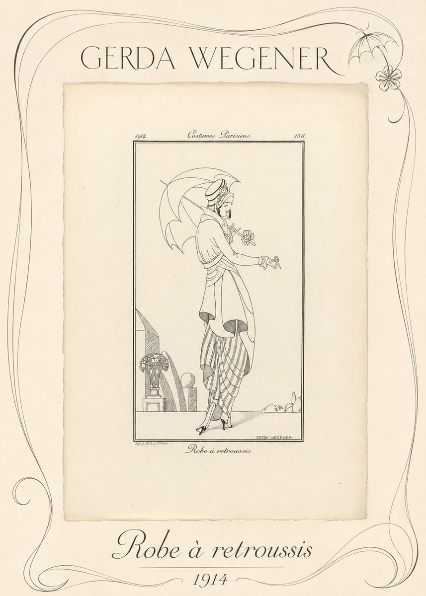 Gerda Wegener Robe À Retroussis No3 - Plakat