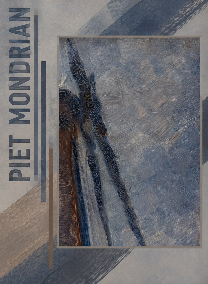 Piet Mondrian Windmill in Sunlight No4 - Plakat
