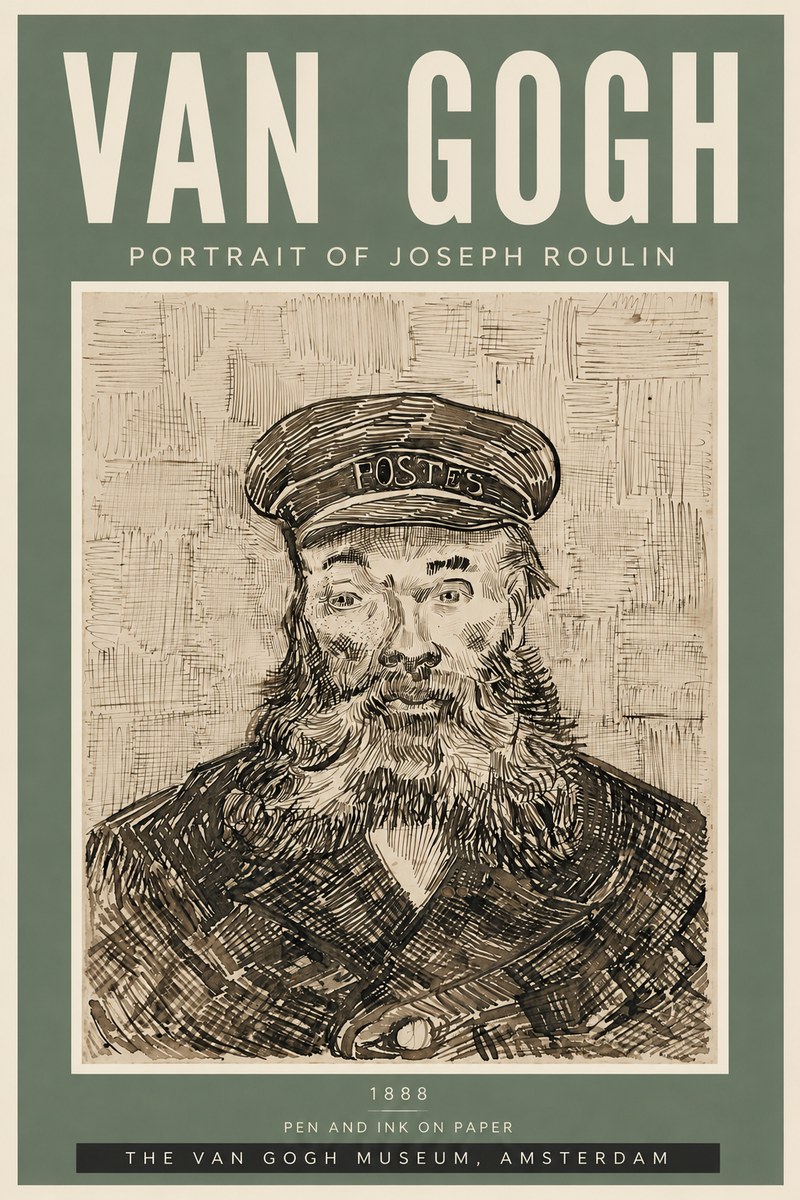Van Gogh Portrait of Joseph Roulin I No6 - Plakat