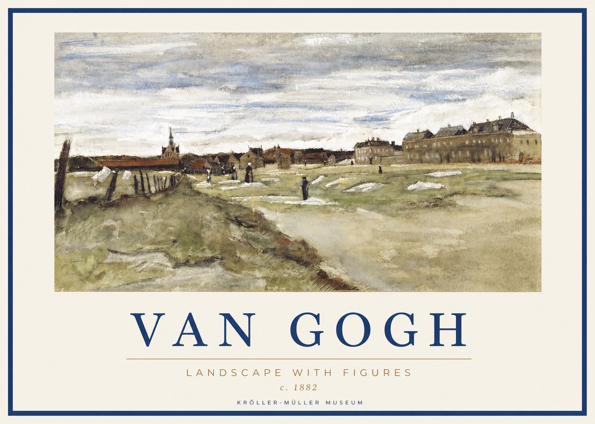 Van Gogh Landscape with Figures No2 - Plakat