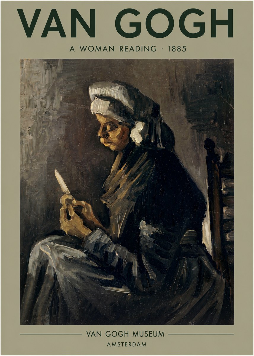 Van Gogh A Woman Reading No3 - Plakat