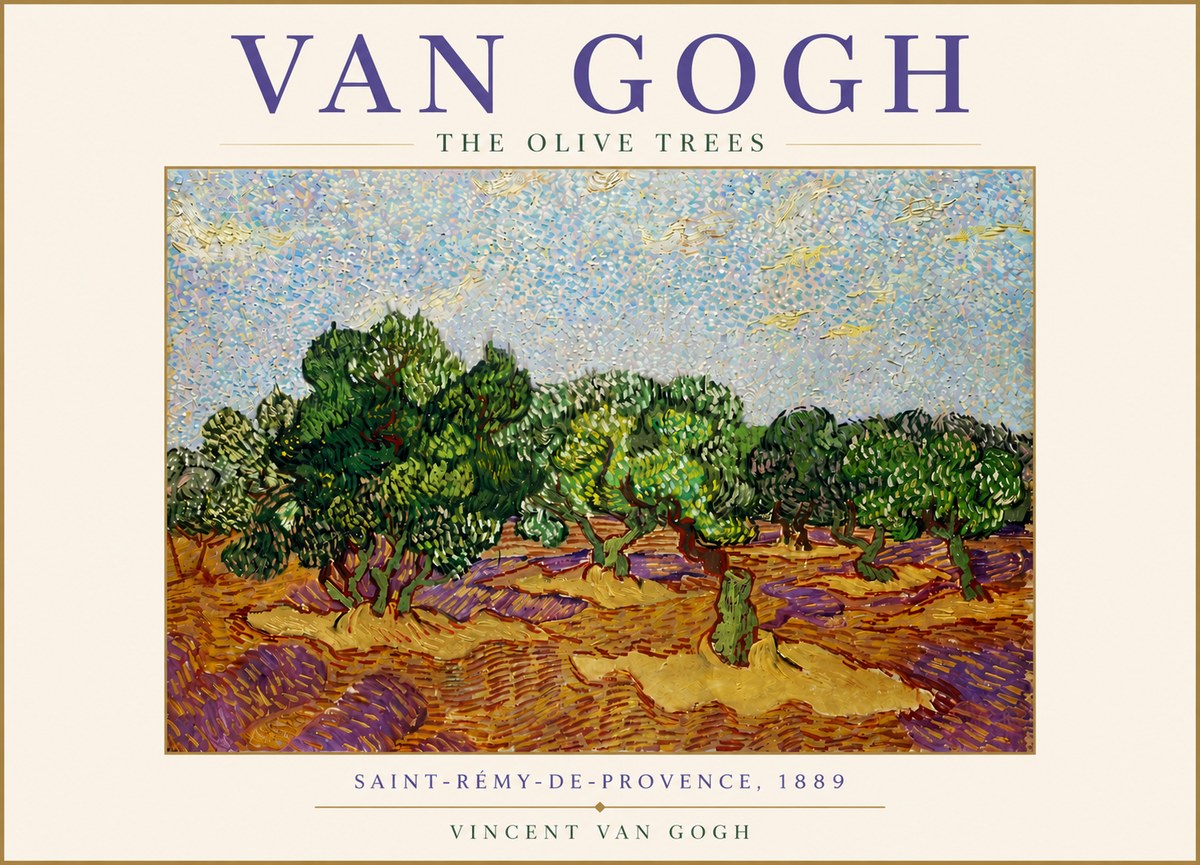 Van Gogh The Olive Trees No5 - Plakat