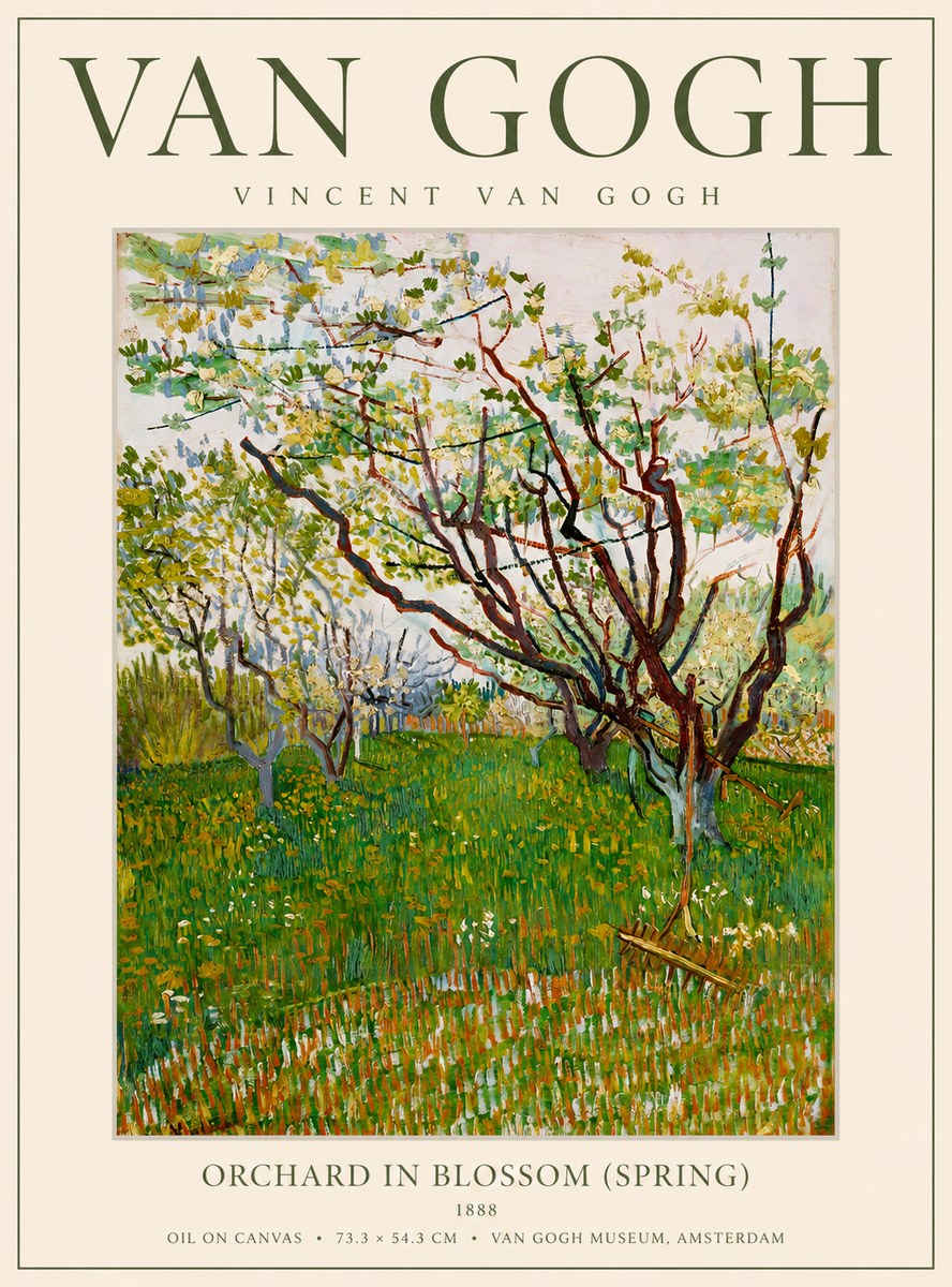 Van Gogh Orchard in Blossom (Spring) No1 - Plakat