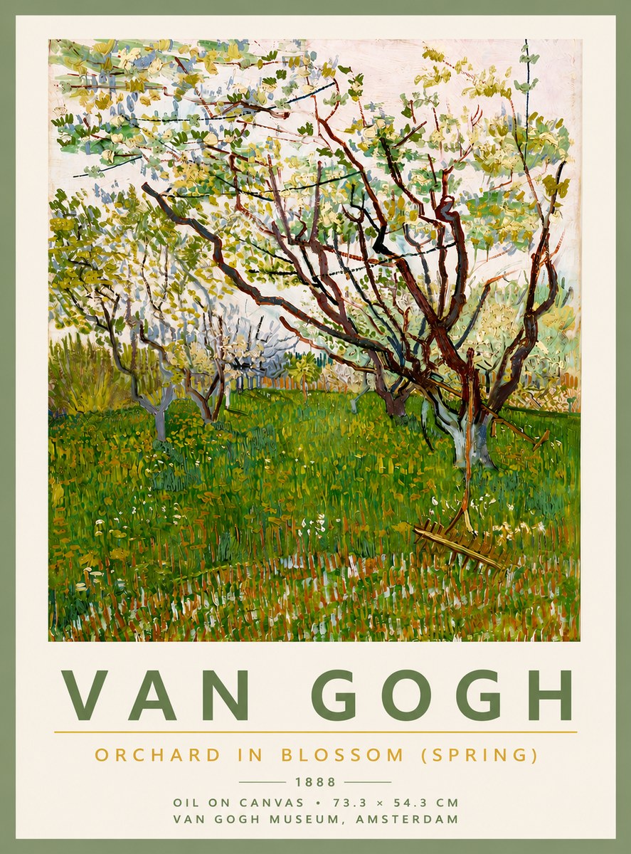 Van Gogh Orchard in Blossom (Spring) No4 - Plakat