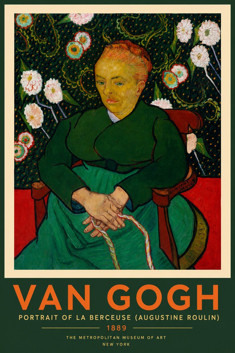 Van Gogh Portrait of La Berceuse (Augustine Roulin) No2 - Plakat