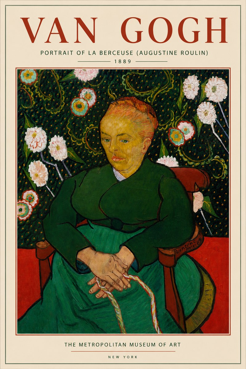 Van Gogh Portrait of La Berceuse (Augustine Roulin) No4 - Plakat