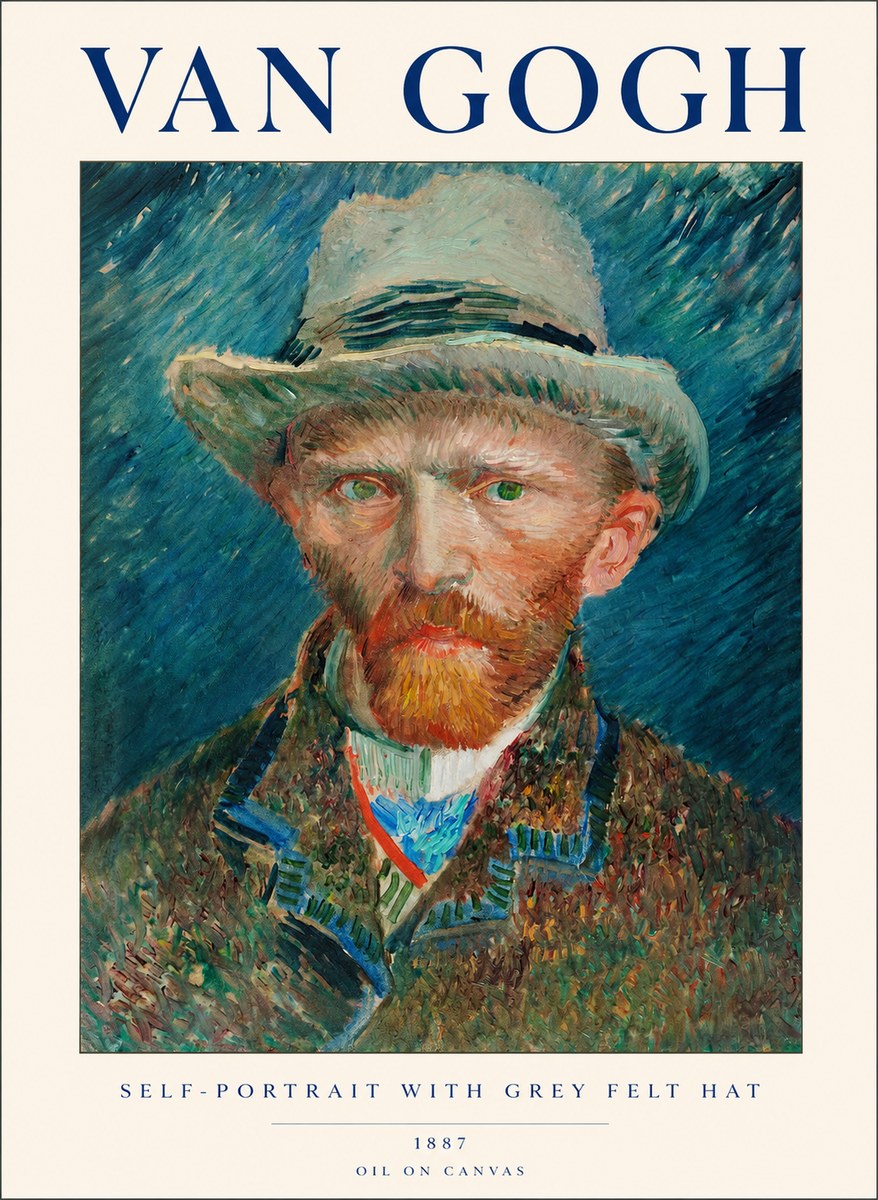 Van Gogh Self-portrait with Grey Felt Hat I No1 - Plakat