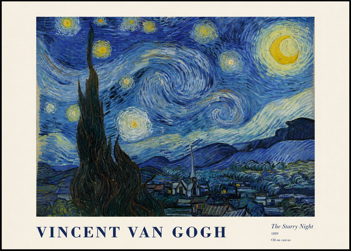 Van Gogh The Starry Night No1 - Plakat