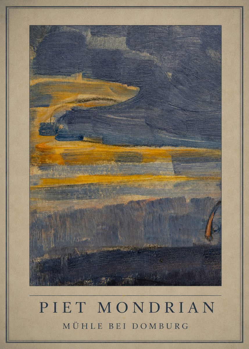 Piet Mondrian Mühle Bei Domburg No4 - Plakat
