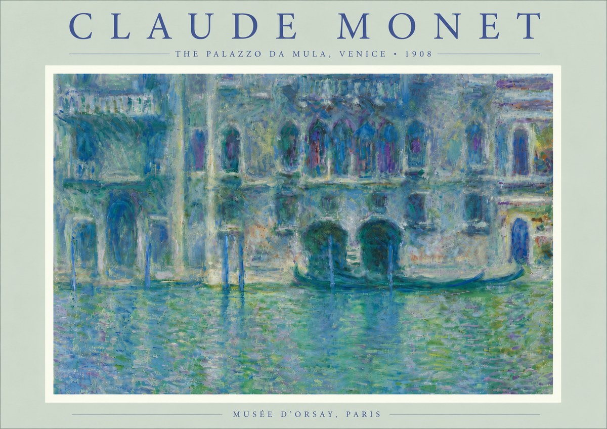 Monet The Palazzo Da Mula, Venice No6 - Plakat
