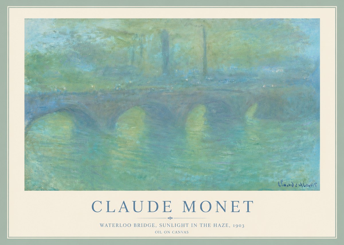 Monet Waterloo Bridge, Sunlight in the Haze, 1903 No5 - Plakat