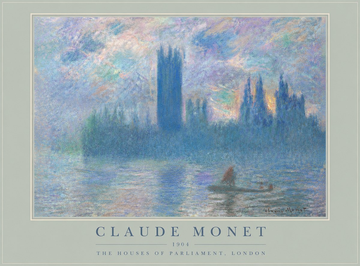 Monet The Houses of Parliament, London I No4 - Plakat