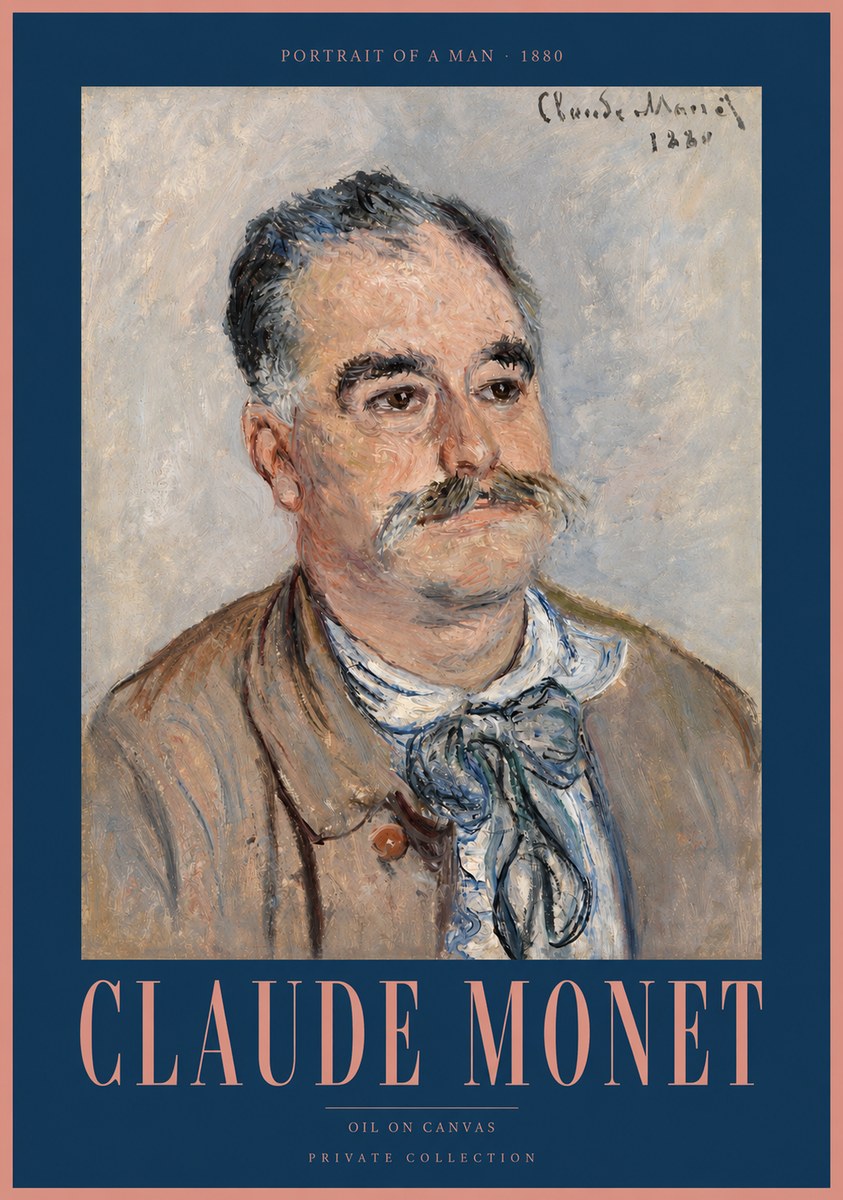 Monet Portrait of a Man No2 - Plakat