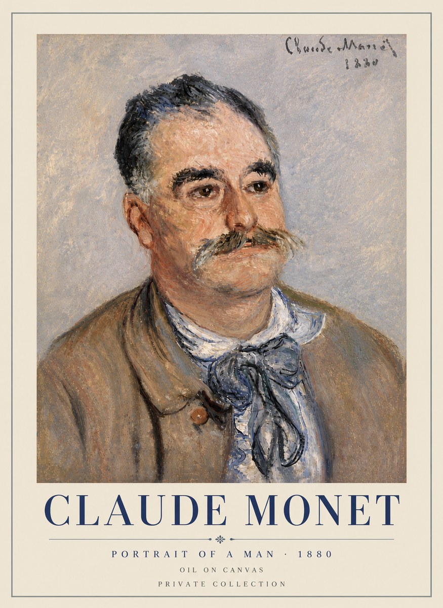 Monet Portrait of a Man No6 - Plakat