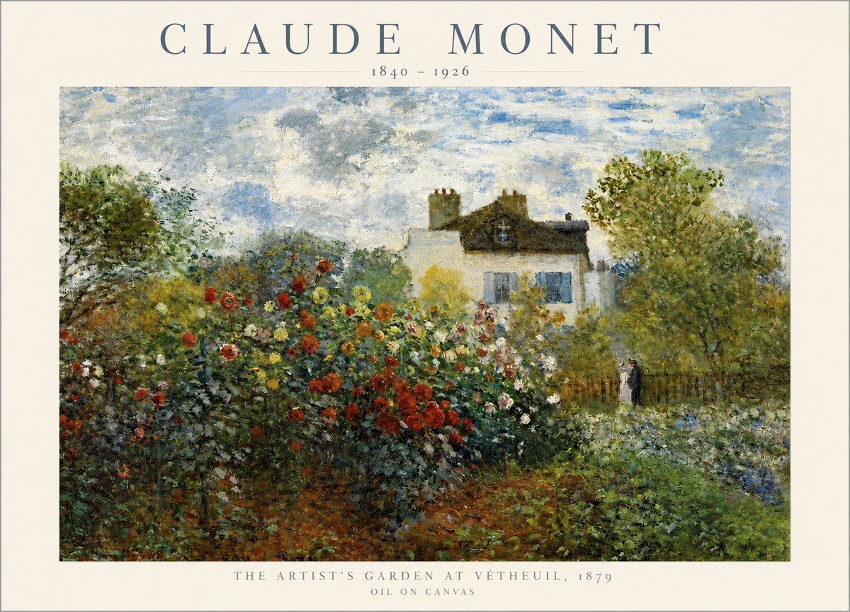 Monet The Artist's Garden at Vétheuil, 1879 No2 - Plakat
