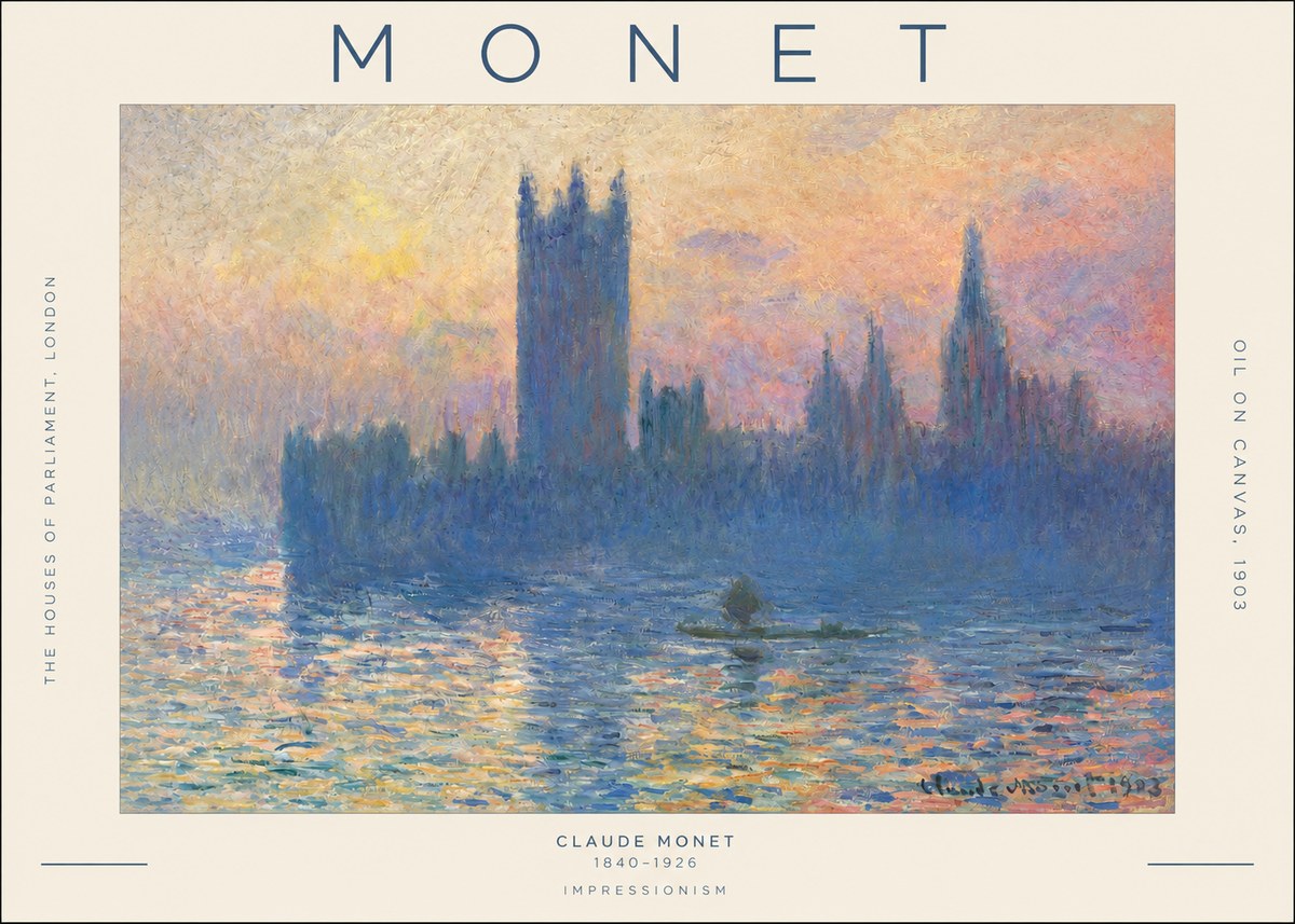 Monet The Houses of Parliament, London II No2 - Plakat