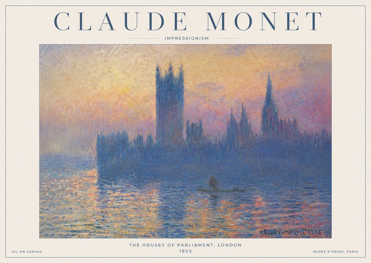Monet The Houses of Parliament, London II No4 - Plakat