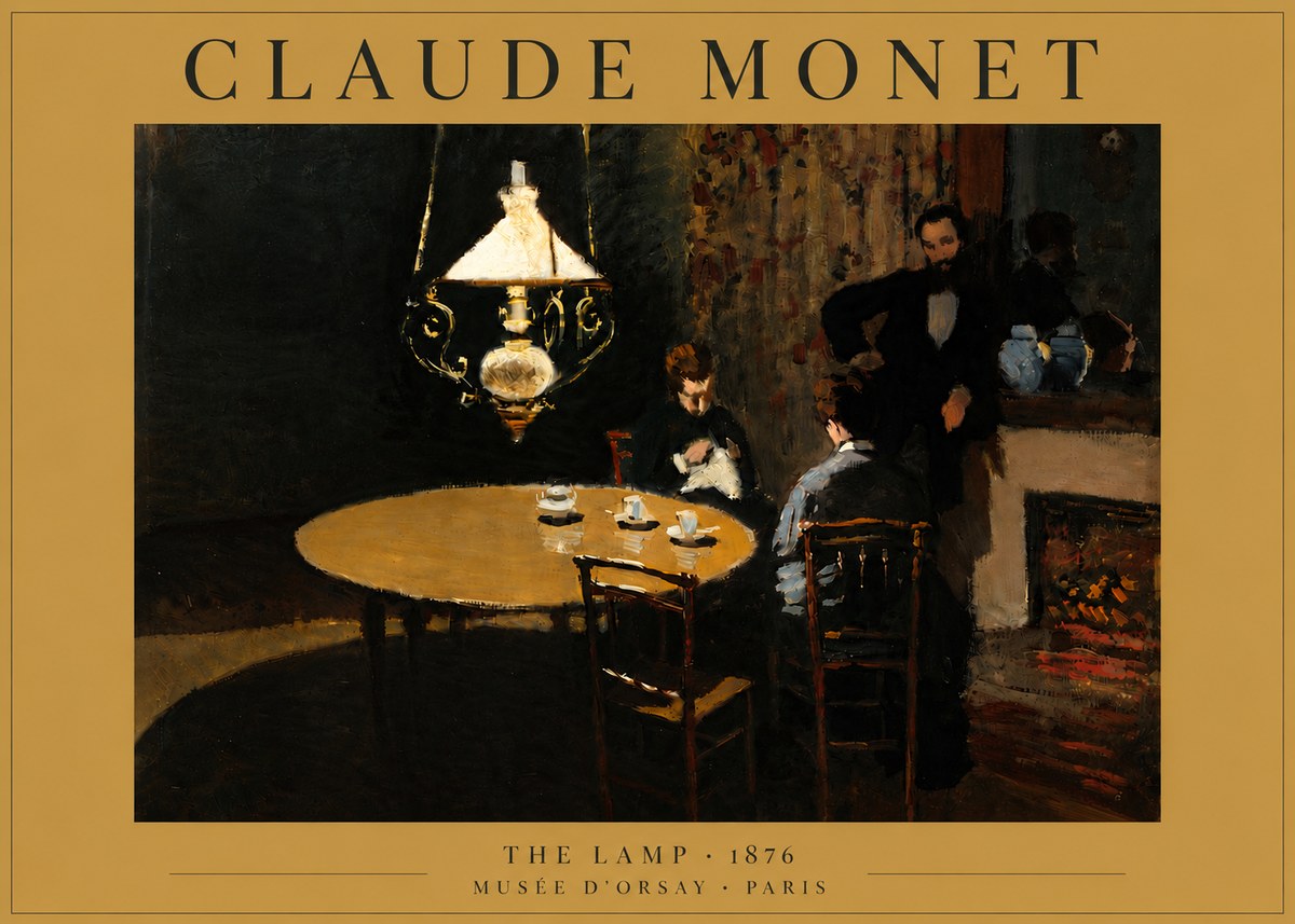 Monet The Lamp No6 - Plakat