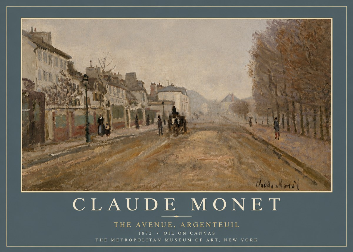 Monet The Avenue, Argenteuil No4 - Plakat