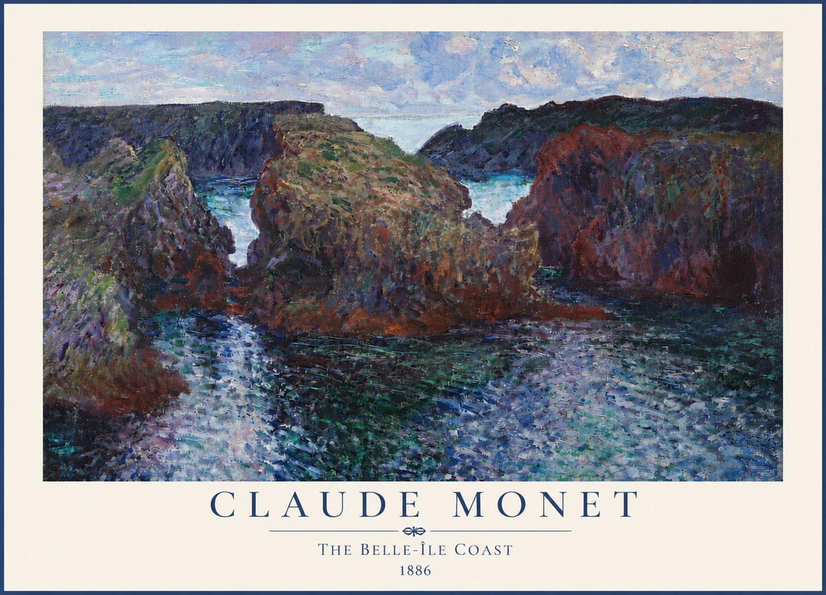 Monet The Belle-île Coast No4 - Plakat