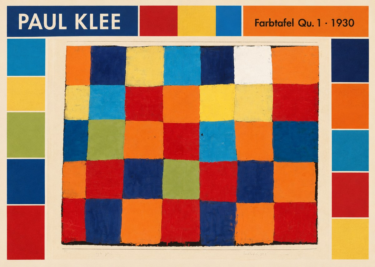 Paul Klee Farbetafel Qu 1 · 1930 No2 - Plakat
