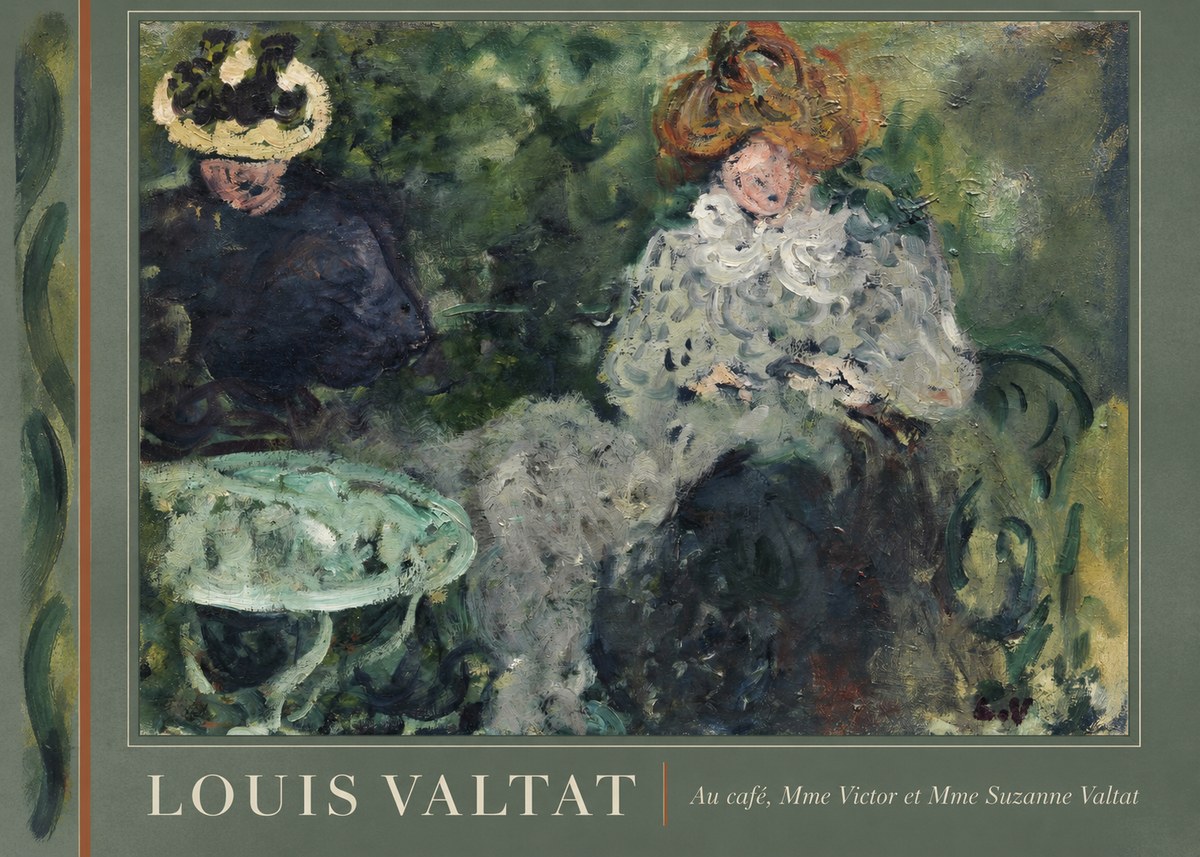 Louis Valtat Au Café, Mme Victor Et Mme Suzanne Valtat No2 - Plakat