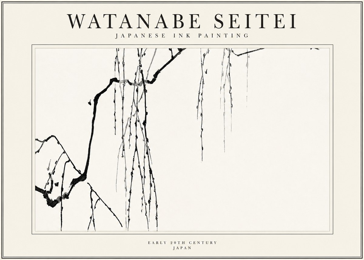 Watanabe Seitei Willow Branches II No1 - Plakat