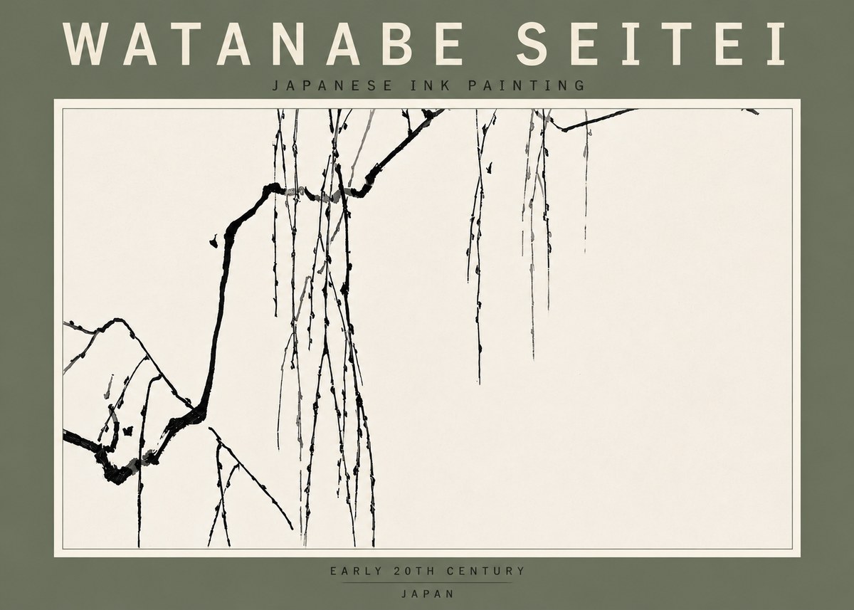 Watanabe Seitei Willow Branches II No6 - Plakat