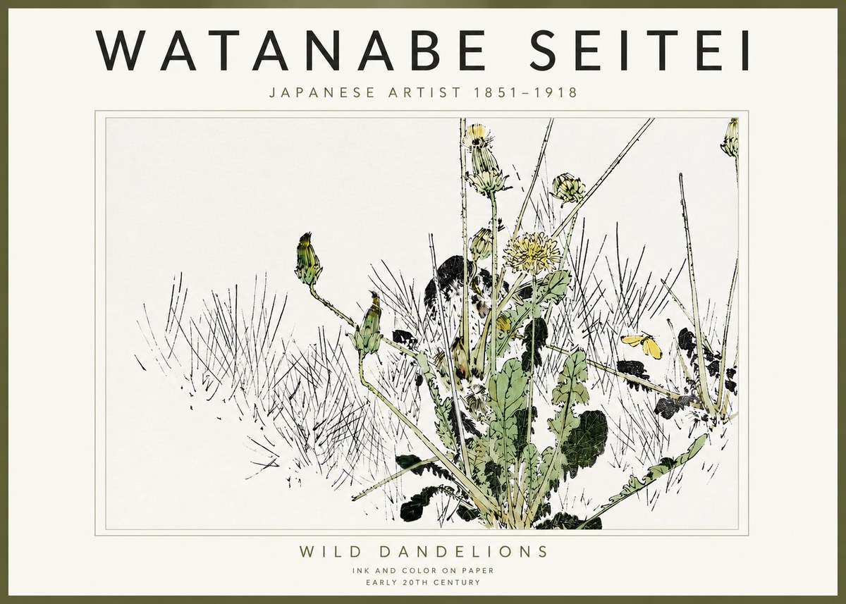 Watanabe Seitei Wild Dandelions No2 - Plakat