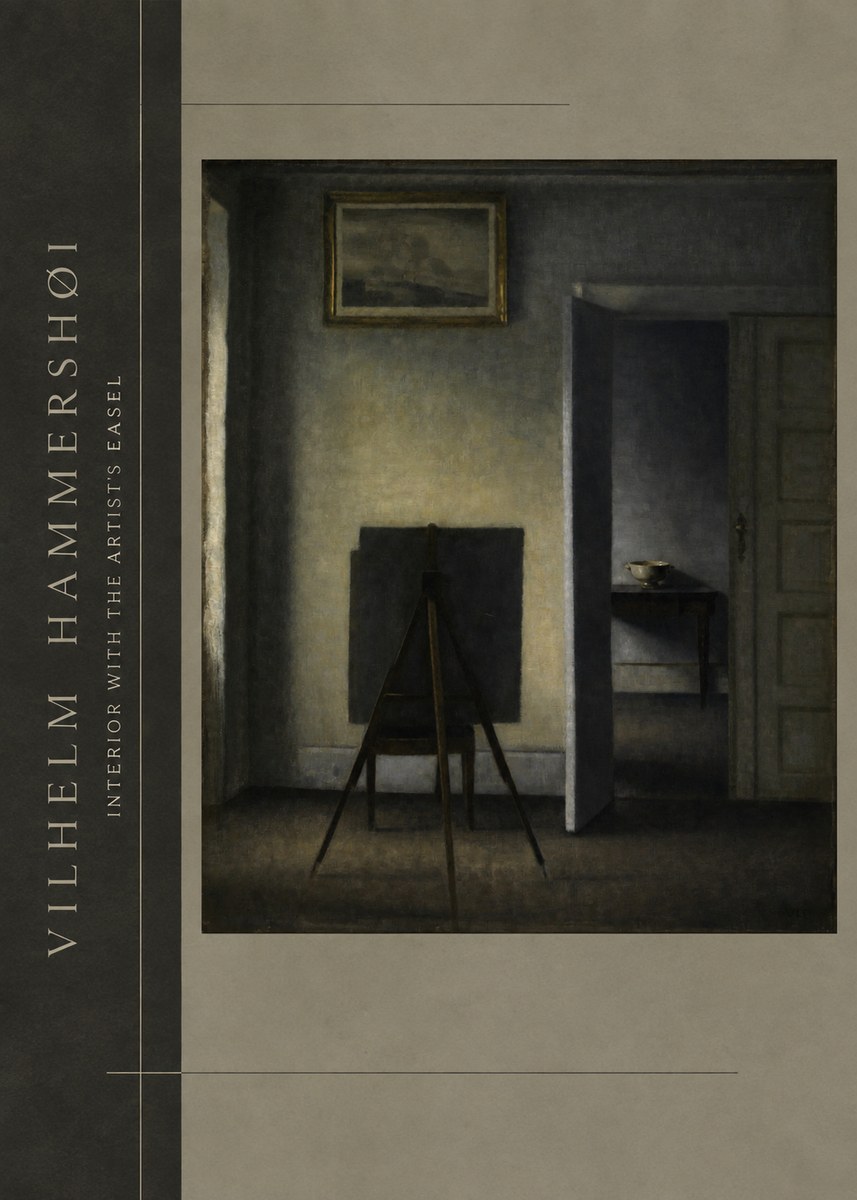 Vilhelm Hammershøi Interior with the Artist's Easel I No3 - Plakat