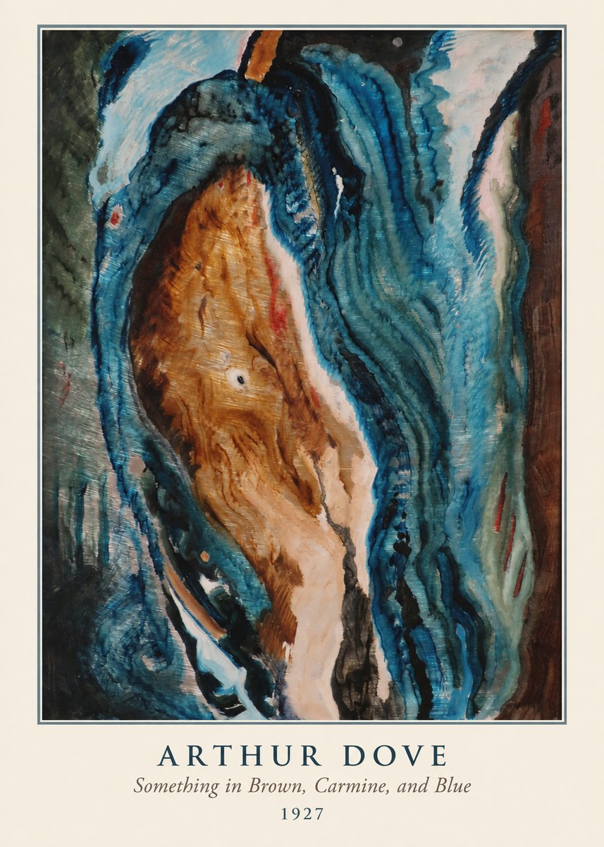 Arthur Dove Something in Brown, Carmine, and Blue No5 - Plakat