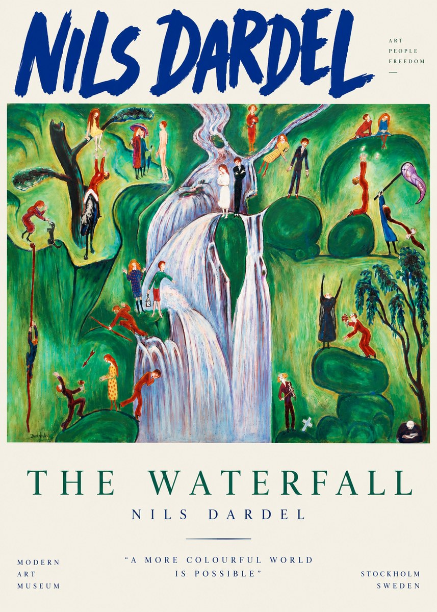Nils Dardel The Waterfall No3 - Plakat
