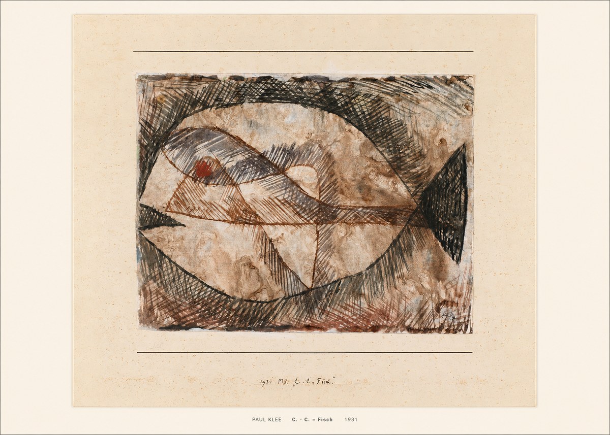 Paul Klee C. - C. = Fisch No5 - Plakat