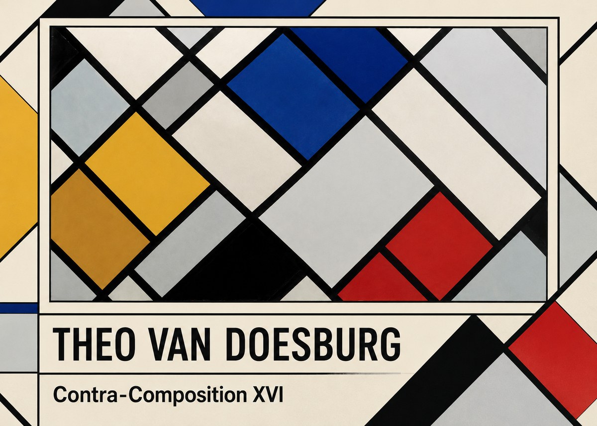 Theo van Doesburg Contra-composition Xvi No1 - Plakat