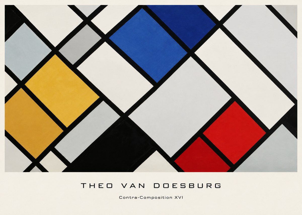 Theo van Doesburg Contra-composition Xvi No6 - Plakat