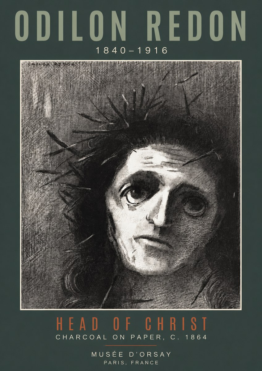 Odilon Redon Head of Christ I No2 - Plakat