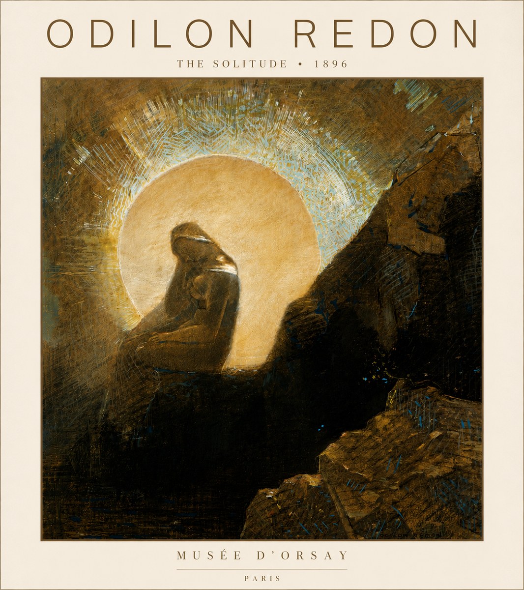 Odilon Redon The Solitude No5 - Plakat