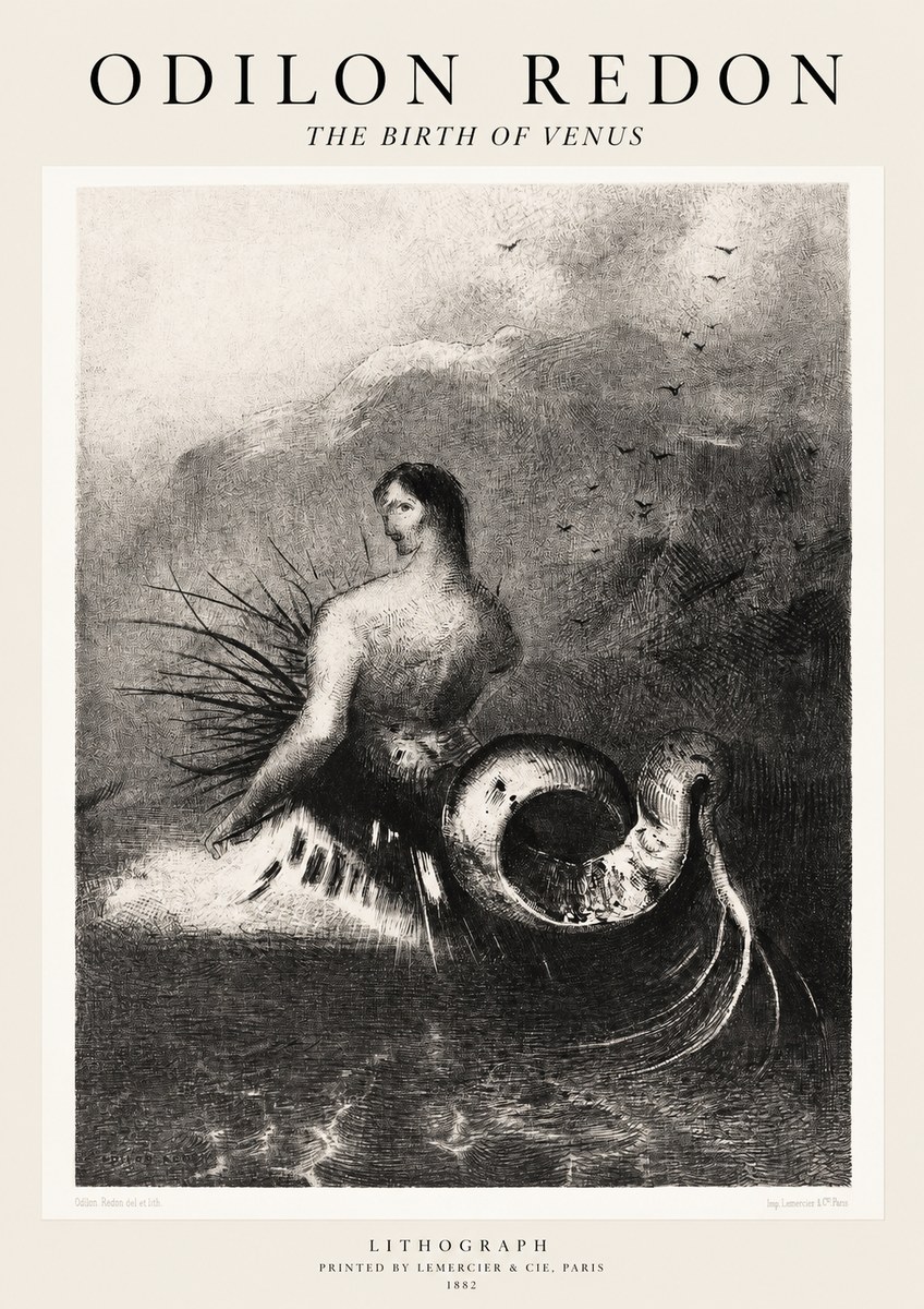 Odilon Redon The Birth of Venus No1 - Plakat