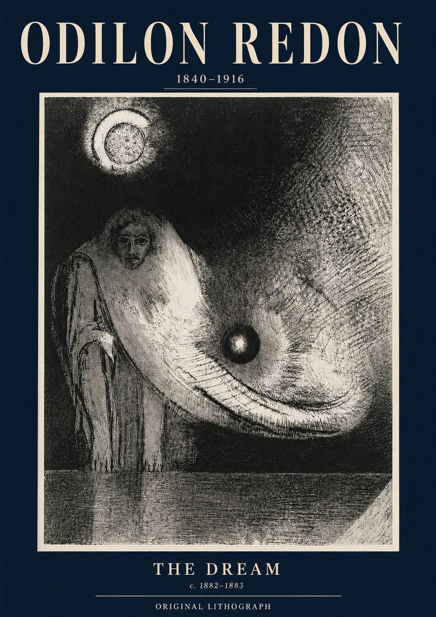 Odilon Redon The Dream No3 - Plakat