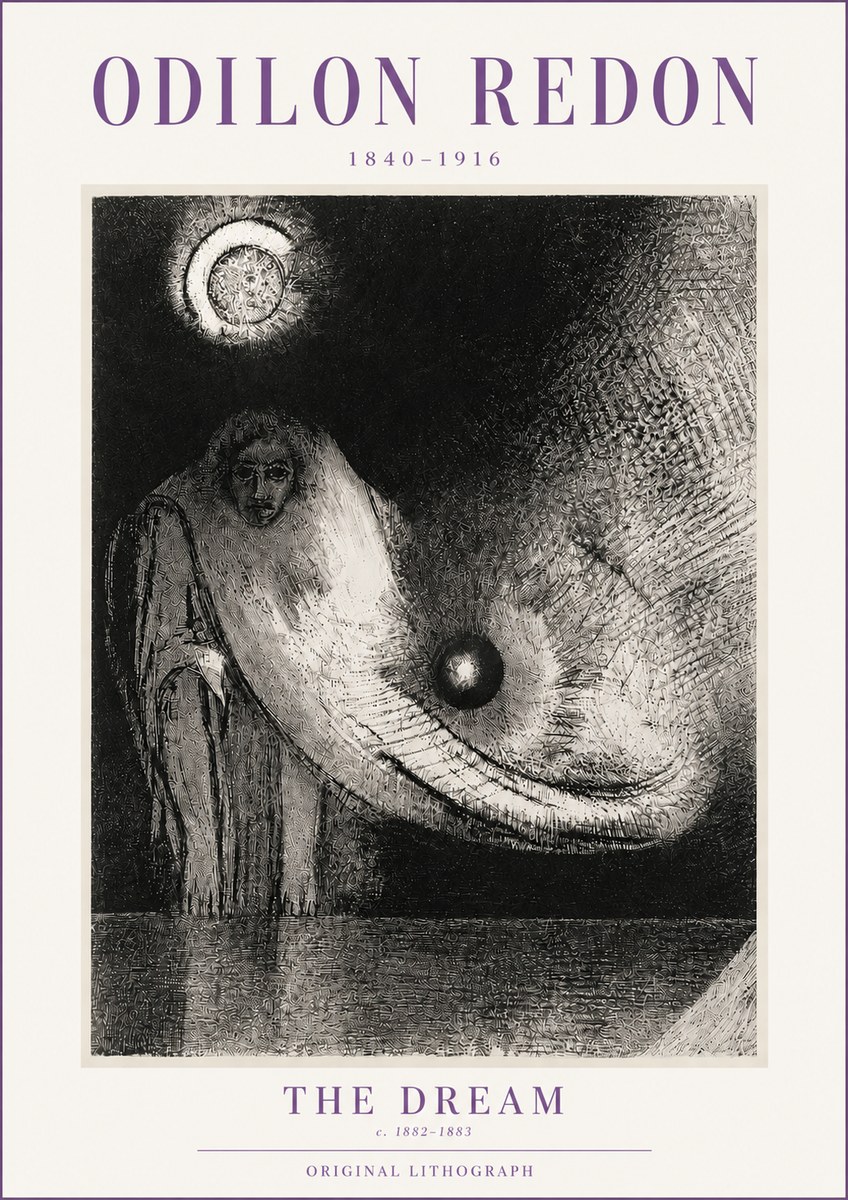 Odilon Redon The Dream No4 - Plakat