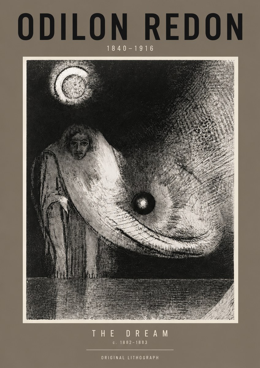 Odilon Redon The Dream No6 - Plakat