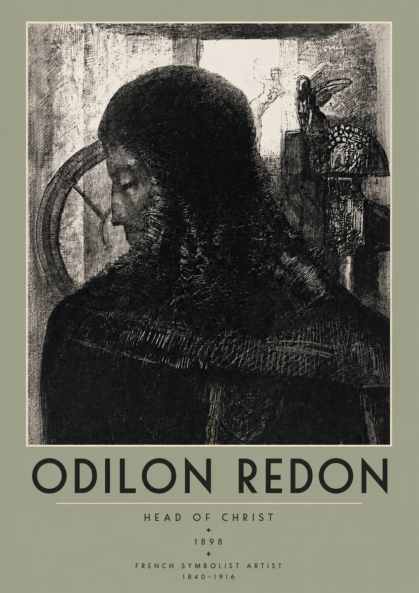 Odilon Redon Head of Christ II No2 - Plakat